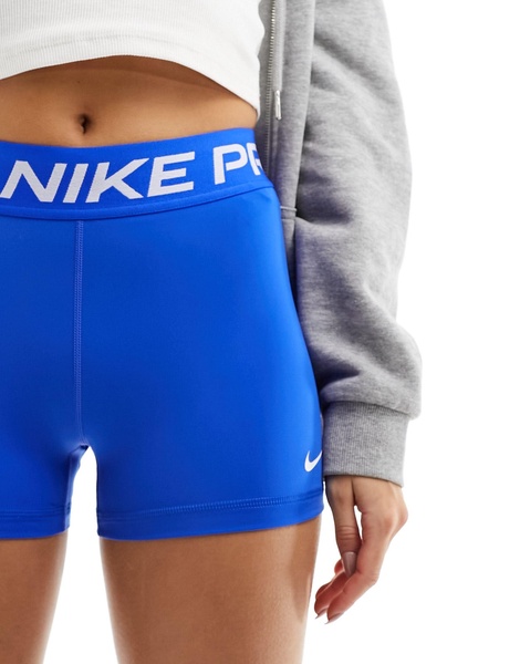 Nike Pro Training Dri-FIT 3-inch shorts in royal blue