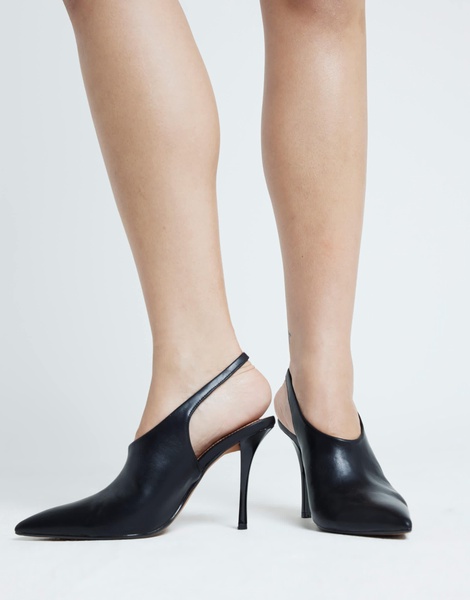 River Island heeled clean shoe boots in black