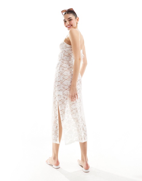 Cotton On maxi slip dress in sheer lace