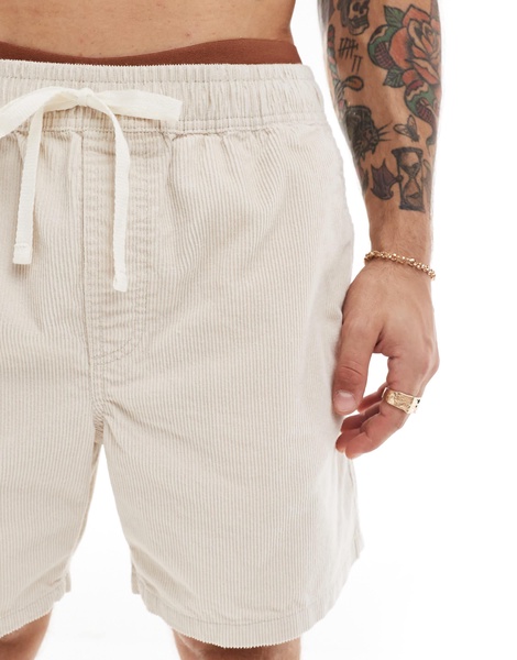 Cotton On easy shorts in bone corduroy