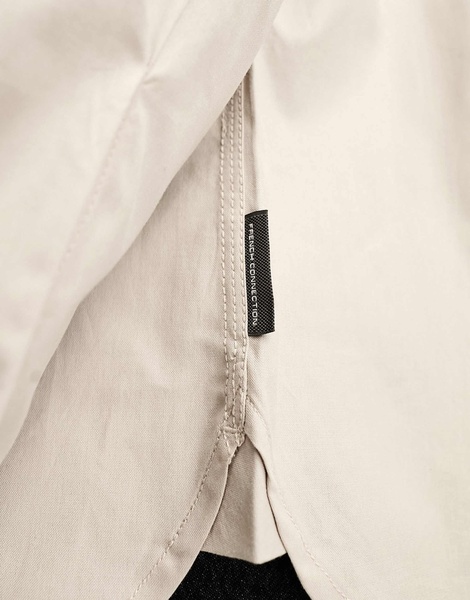 French Connection 2 pocket overshirt in stone