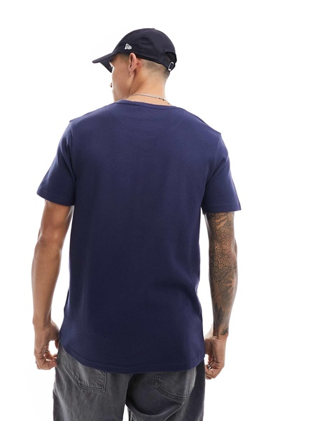 Brave Soul waffle knit t-shirt in navy