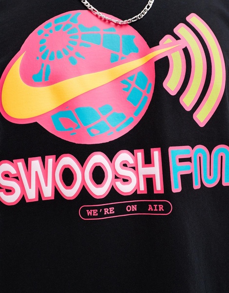 Nike Swoosh FM graphic t-shirt in black