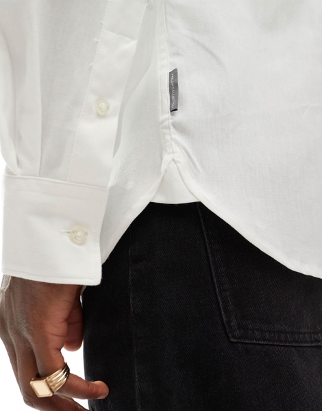 French Connection long sleeve oxford shirt in white