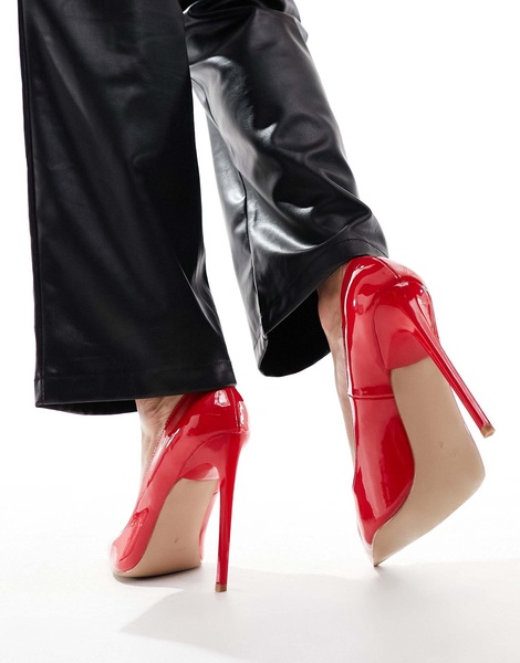 Simmi London Wide Fit Agathia pumps in red patent