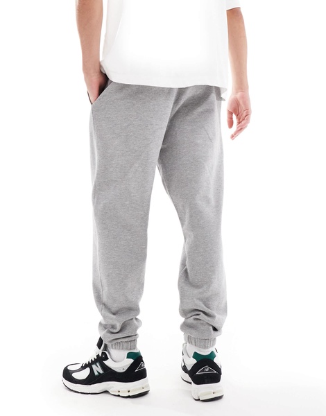 ASOS DESIGN essential tapered sweatpants in heather gray