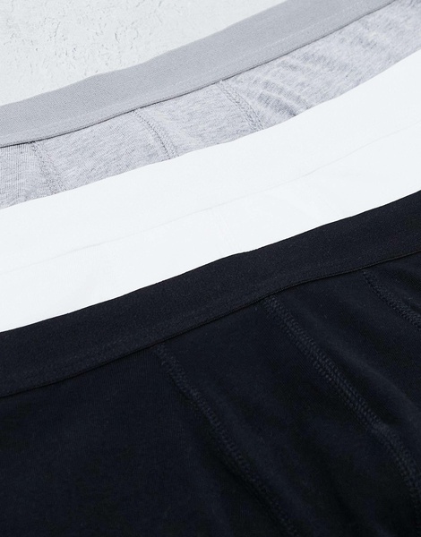 ASOS DESIGN 3 pack jersey trunks in multiple colors