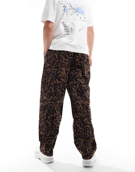 Vans range baggy tapered elastic waist pants in multi