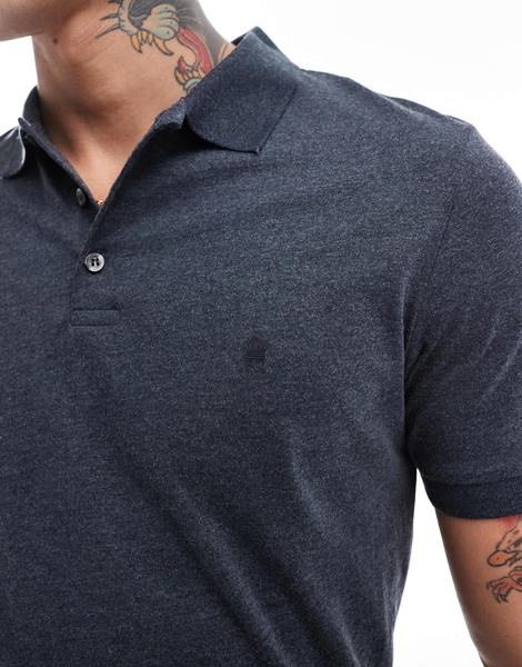 French Connection short sleeve polo shirt in navy