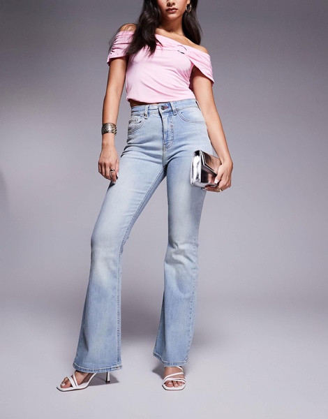 River Island flare jean in lightwash blue