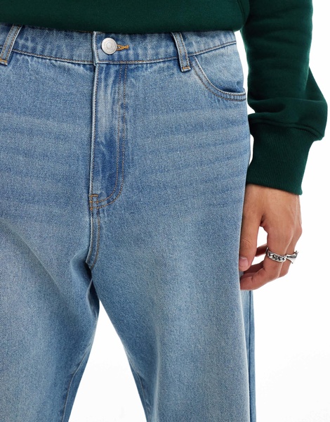 ADPT baggy fit jeans in light blue wash