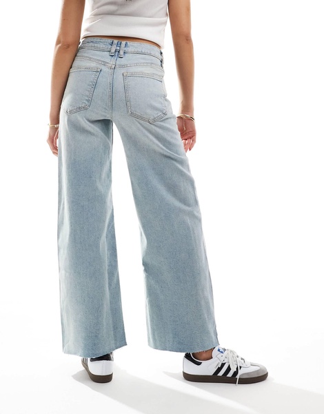 Mango wide leg jeans in light blue