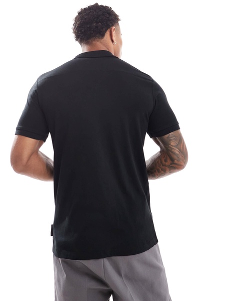 French Connection short sleeve polo shirt in black