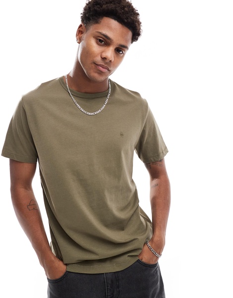 French Connection crew neck t-shirt in khaki