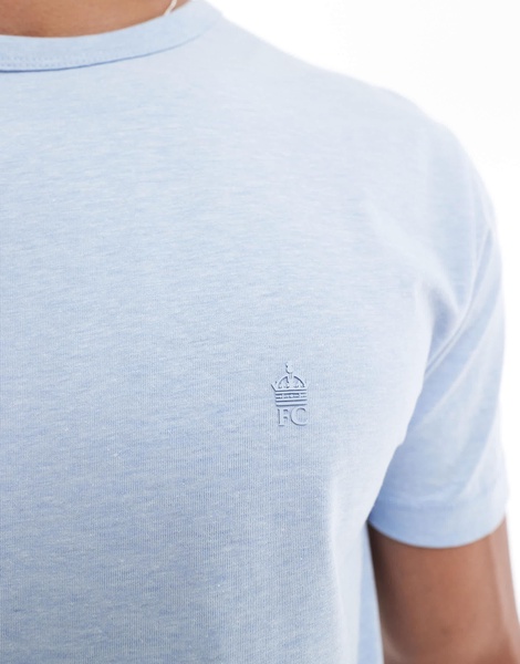 French Connection crew neck t-shirt in sky blue