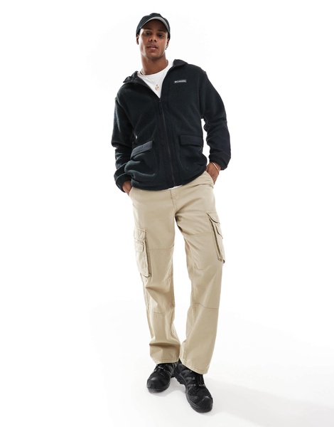 Columbia Landroamer hooded full zip fleece in black