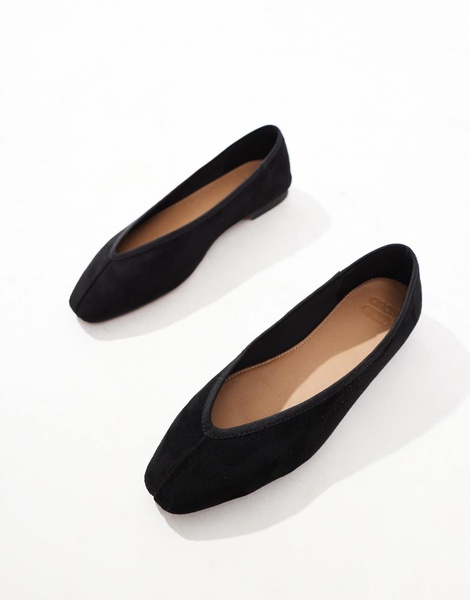 ASOS DESIGN Leni ballet flats in black