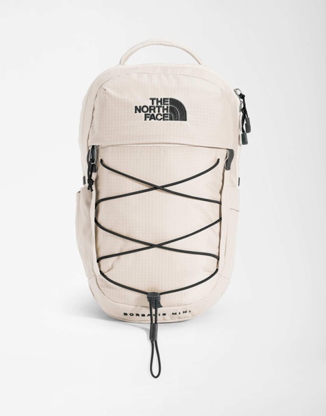 The North Face Borealis mini backpack in white and black