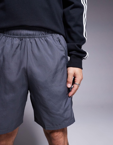 adidas Training Essential woven shorts in gray