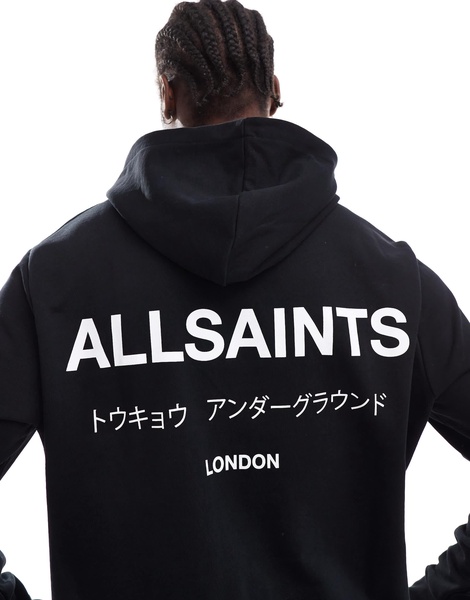 AllSaints Underground Oth hoodie in black