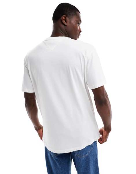 Tommy Jeans linear logo T-shirt in white