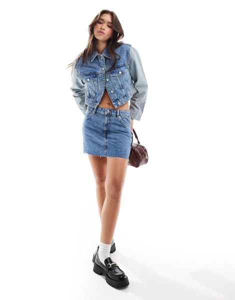 Mango mixed denim mini skirt in blue - part of a set