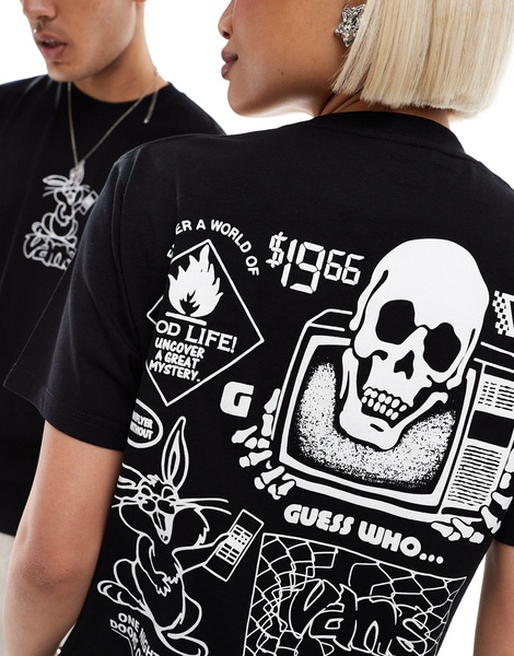 Vans graphic print t-shirt in black