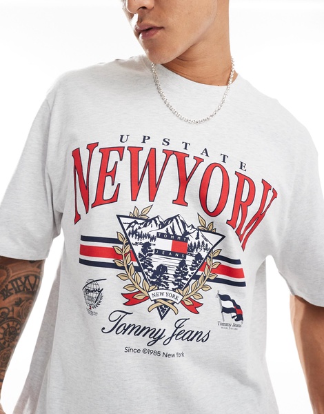 Tommy Jeans Vintage Explorer oversized T-shirt in gray