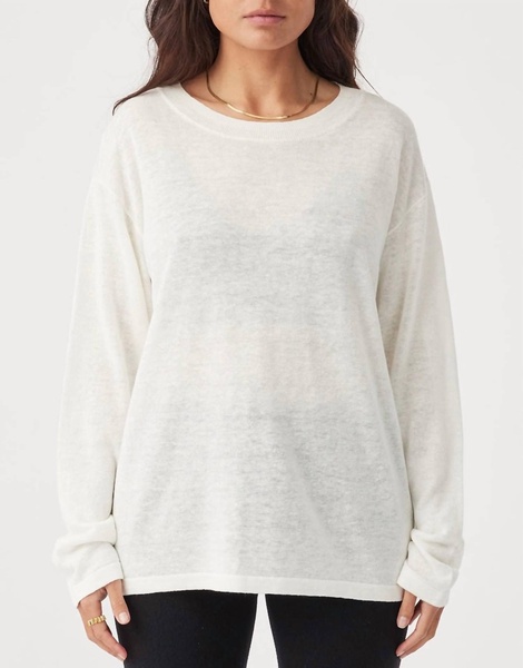 hugo long sleeve t shirt in cream