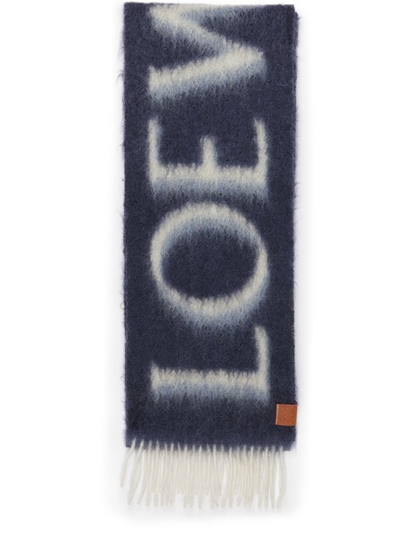 Anagram-patch logo wool and mohair-blend scarf