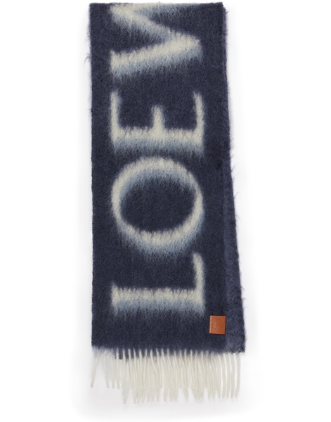 Anagram-patch logo wool and mohair-blend scarf