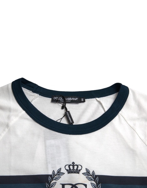 White D&G Logo Cotton Short Sleeves T-shirt