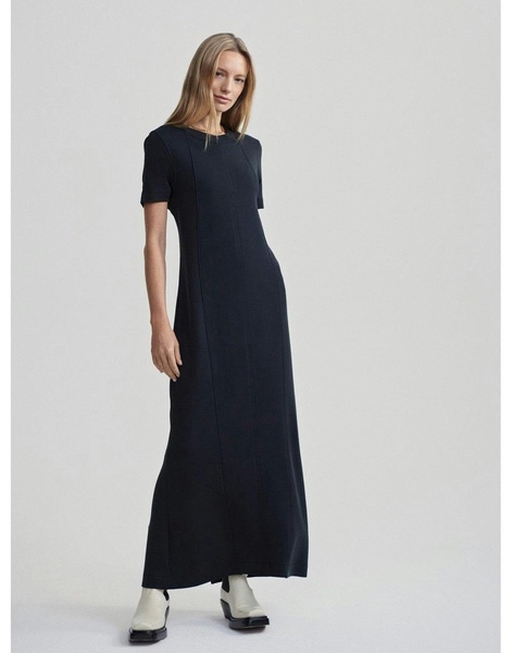 Varley Hattie Short Sleeve Maxi Dress Size: S, Col: Black