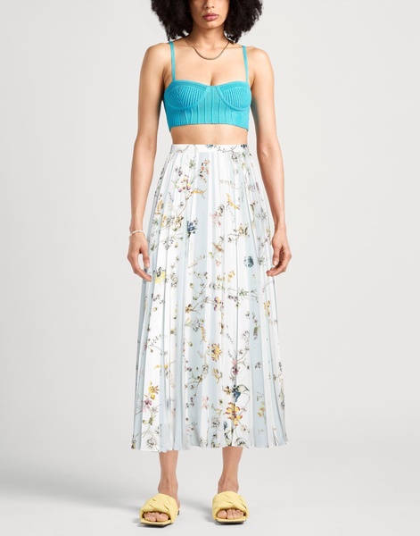 floral-print flared skirt