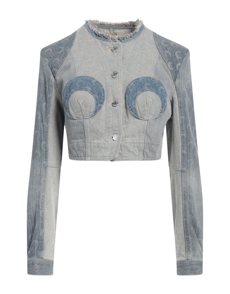 Marine Serre Denim Cropped Jacket