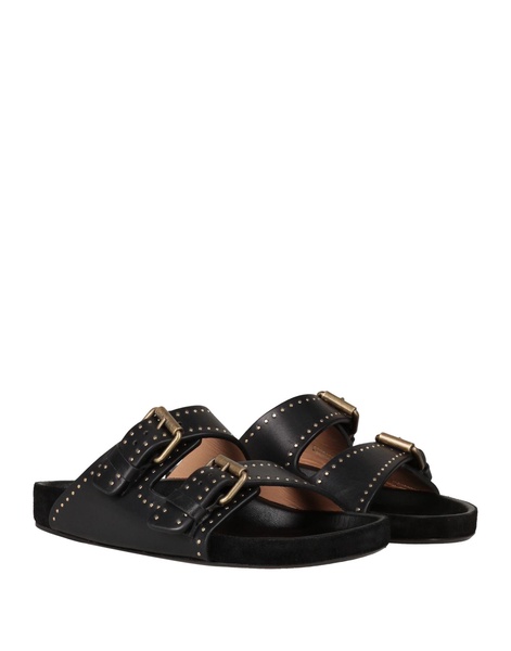 Lennyo leather slides