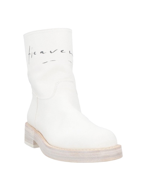 White Canvas Billie Boots