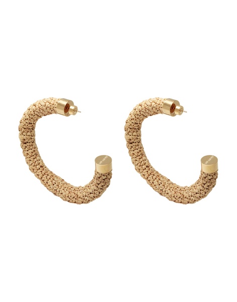 Raffia hoop earrings