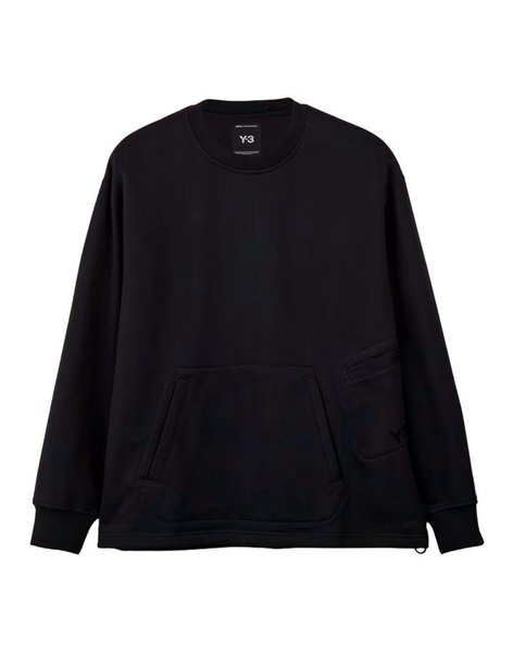 Y-3 Logo Printed Loose Fit Crewneck Sweatshirt