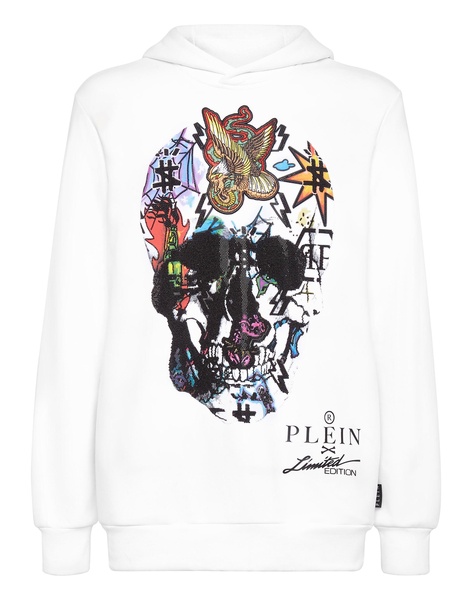 hoodie sweatshirt tattoo skull strass