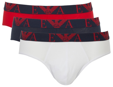 Emporio Armani Men's Bold Monogram 3-Pack Brief