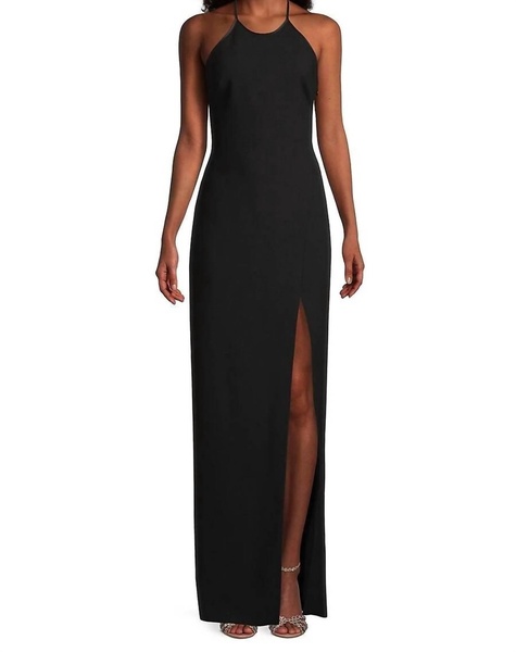 richie braided back gown in black