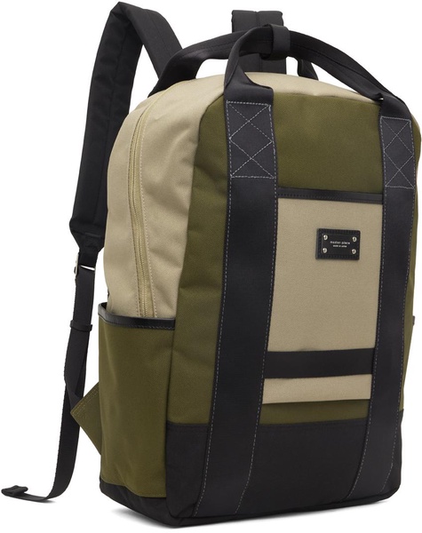 Beige & Green Defend Backpack