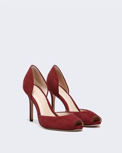 gadot peep-toe pump in maroon