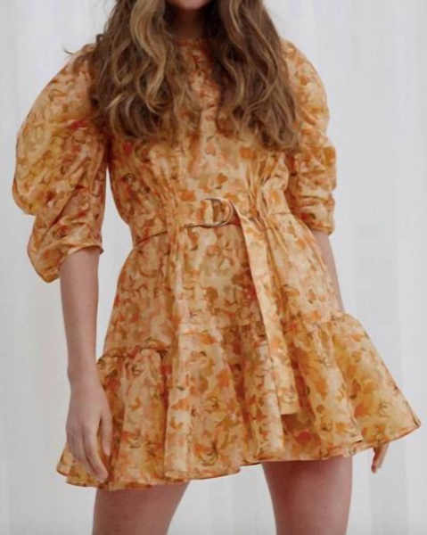 bonhill dress in peach parfait