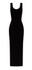 Brand-embossed slim-fit stretch-cotton maxi dress