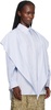 Blue & White Pointed Collar Shirt