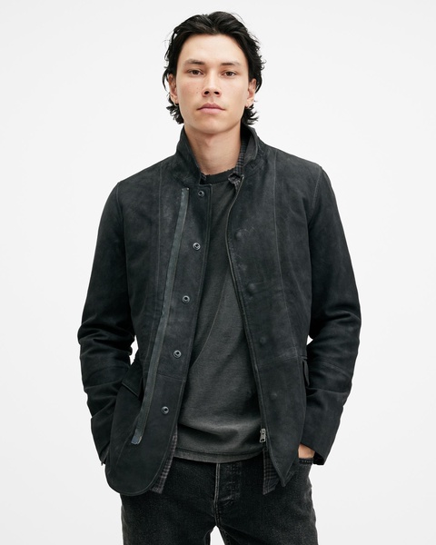 Norton 2-In-1 Hooded Suede Blazer