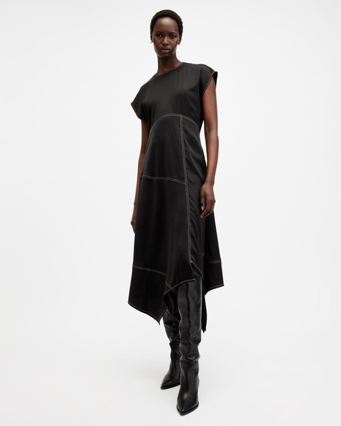 Agnes Panelled Asymmetric Maxi Dress