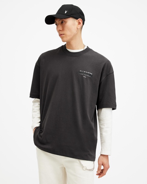 Redact Oversized Embroidered Logo T-Shirt